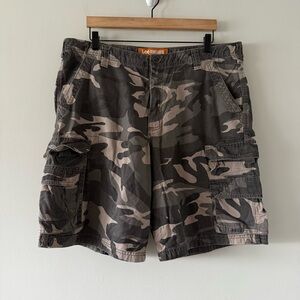 Lee Dungarees Camo Cargo Shorts Mens 38 Grunge Skater Outdoor Festival Workwear